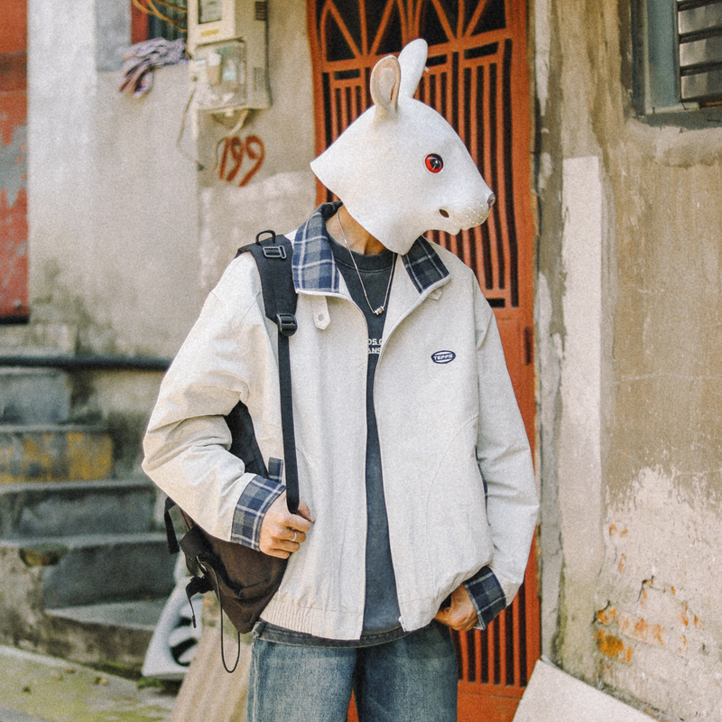 兔先森春秋哈灵顿日系工装夹克
