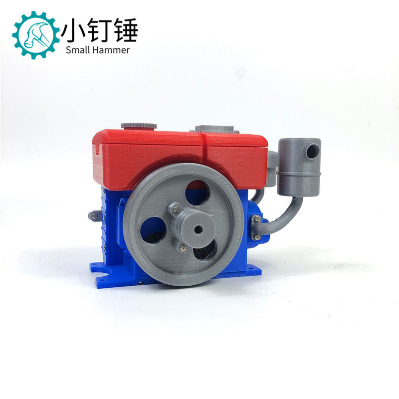 3d打印手扶拖拉机模型单缸