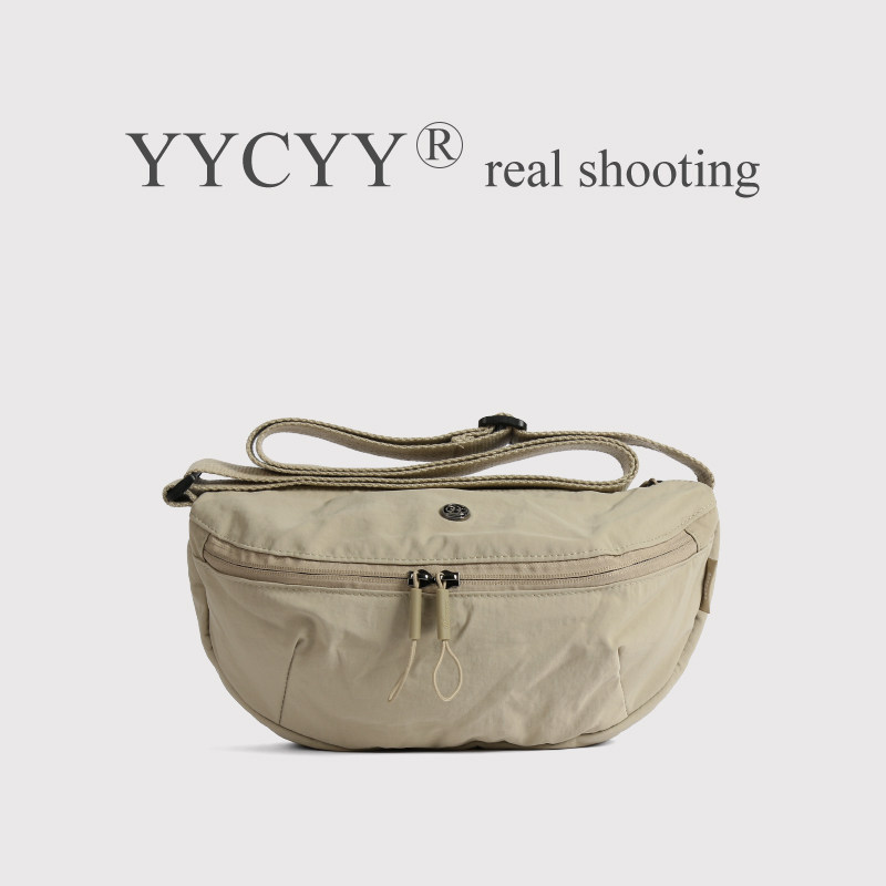 新款休闲轻便饺子包帆布包马鞍包通勤尼龙布单肩斜挎包女包时尚