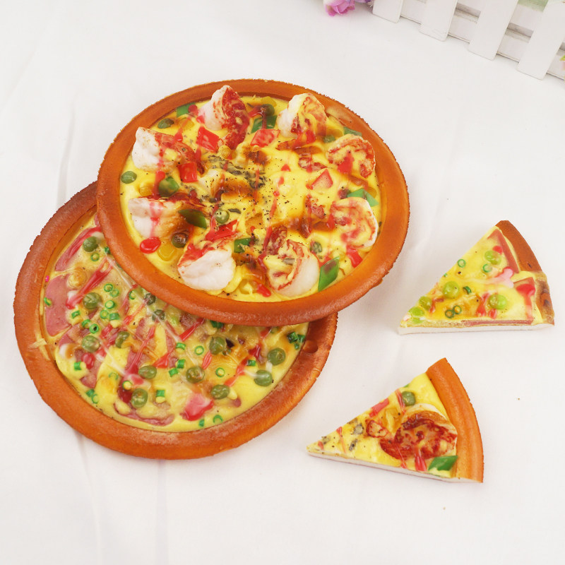 仿真披萨饼模型塑料假Pizza西餐汉堡面包食物装饰道具过家家玩具