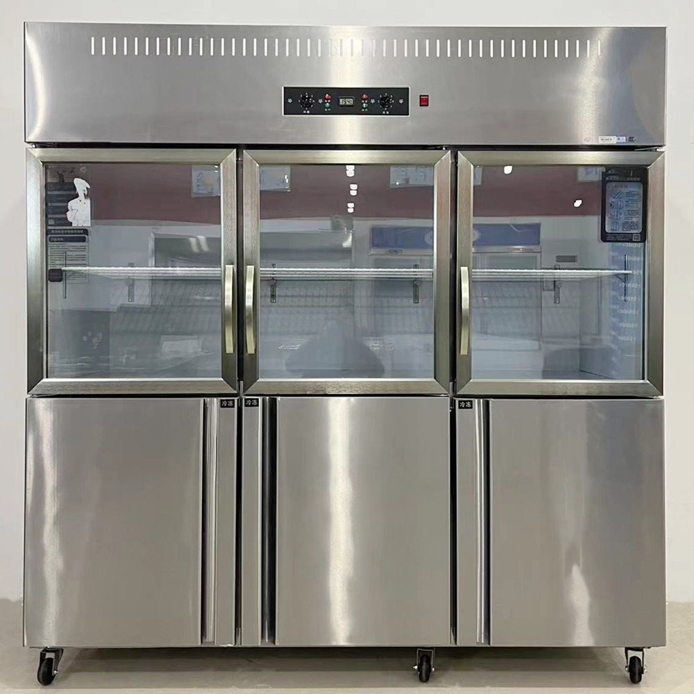 四门冰箱商用六门冰柜双温大容量厨房餐厅酒店立式冷藏冷冻柜保修