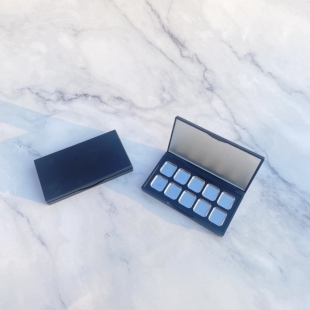 10色pat抓猫眼影分装盒高光腮红磁铁带镜空瓶口红十色试用装吸铁