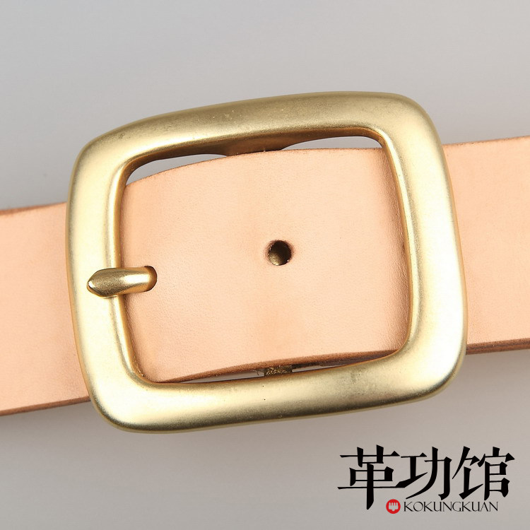 美鞍植鞣革腰带纯手工裤带原色5mm厚纯黄铜日字针扣男款真牛皮带|ruв категории Аксессуары, пояс/пояс/пояс - от Buy2taobao.com для оказания профессиональной услуги покупки агента Taobao