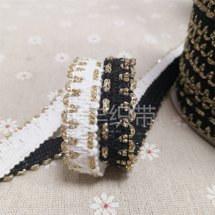 1.3CM宽白金黑金夹金毛线小香风花边服装辅料diy手工装饰织带花边,服饰配件/皮带/帽子/围巾,DIY编织材料包,淘宝优惠券,粉丝福利购,淘宝优惠卷