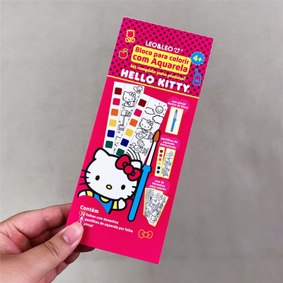 外单【自带颜料】HelloKitty填色本沾水即画涂鸦本 一本12张 微瑕