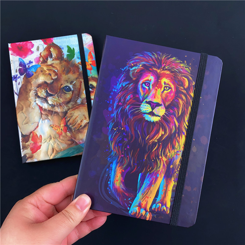 太酷太萌太喜欢！出口外贸B6烫金复古浮雕凹凸镭射封面精装笔记本