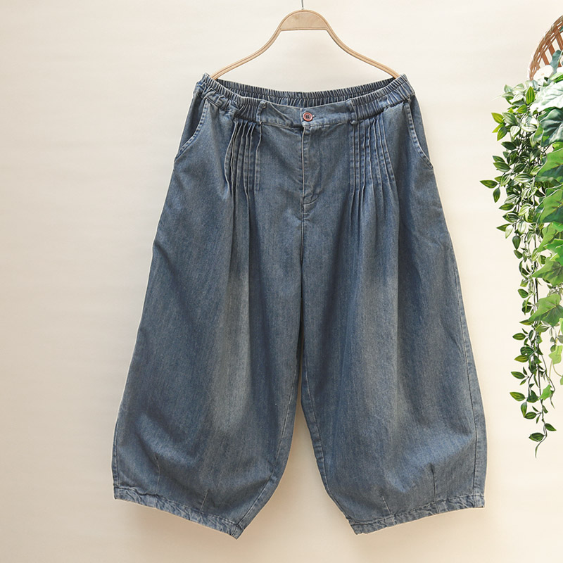 原创复古风大版灯笼裤