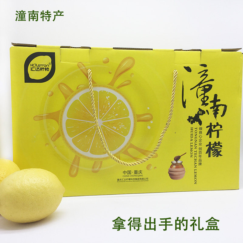 重庆潼南特产汇达柠檬黄金礼盒内含即食片冻干片柠檬蜜一件包邮
