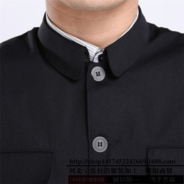 rl13秋季中老年人男装中山装夹克外套男士上衣民族服装中山服老人