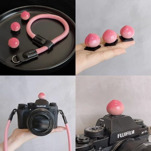 网红桃子热靴盖配件保护套肩带