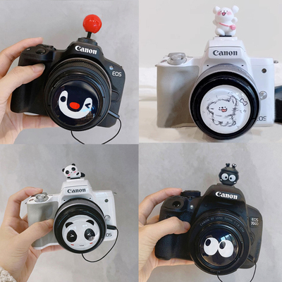 卡通可爱相机镜头盖带防丢绳