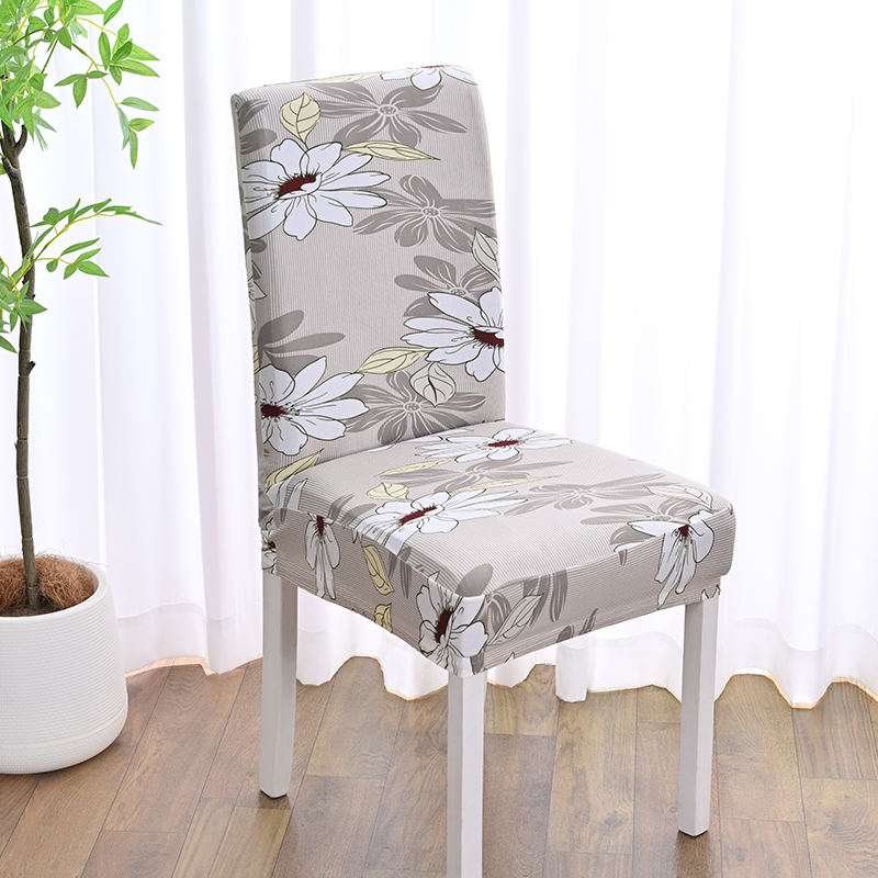 餐厅连体凳子套弹力椅子套家用酒店简约办公座椅套套罩欧式布艺