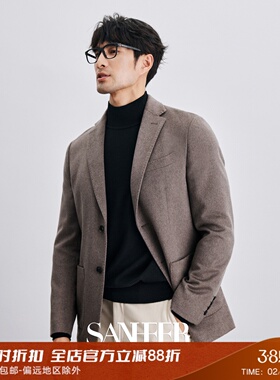 意式顶奢臻品 COLOMBO水波纹纯羊绒 高端男士休闲西装外套 DAS218