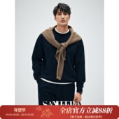 柔域空廓 莫代尔棉空气层 侧拼螺纹微廓插肩袖 圆领卫衣 DAW314