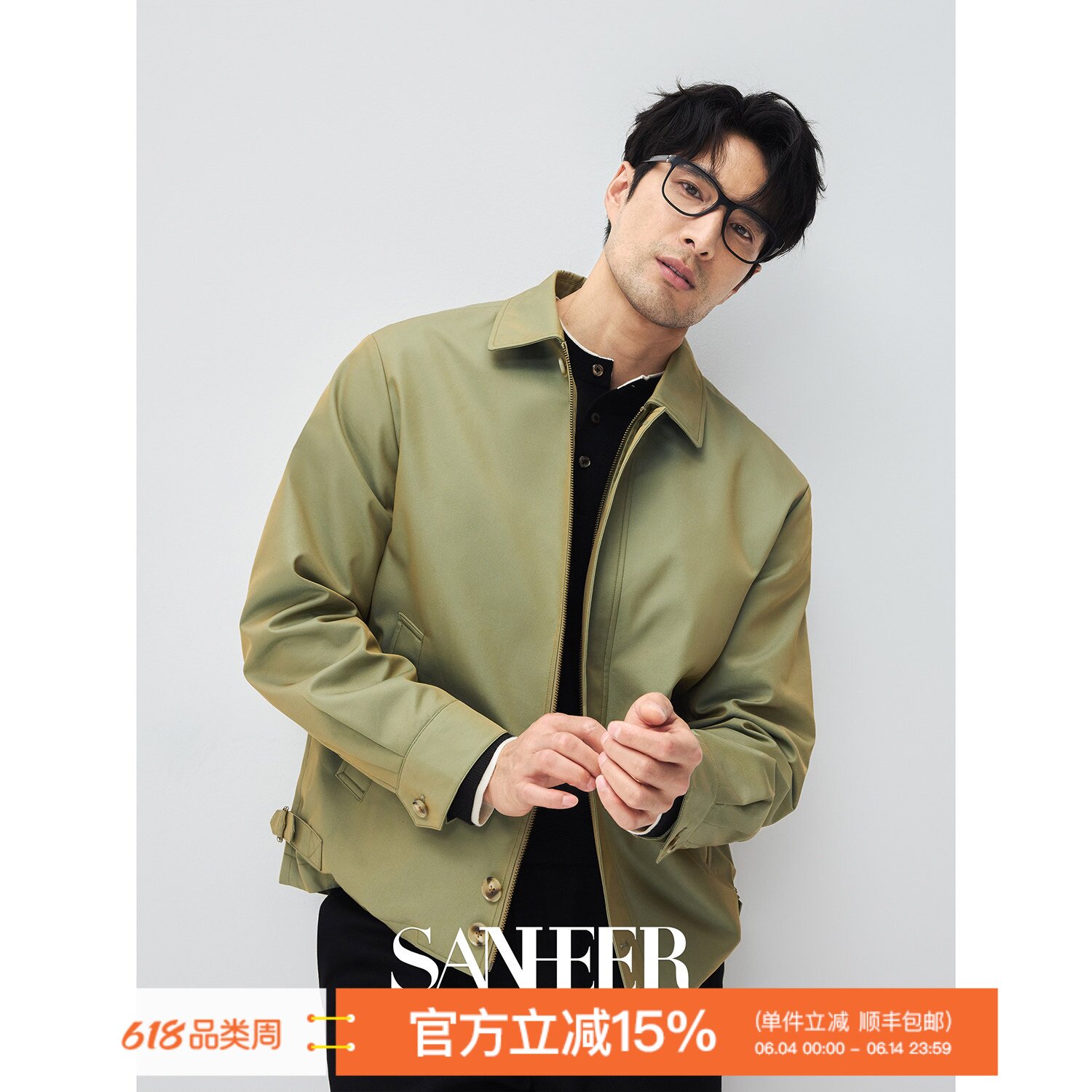 【英伦经典】日本进口奢牌御用双色面料 秋冬男士翻领夹克 DAJ408