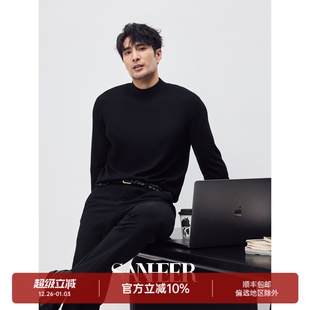 DAZ808 意大利进口BOTTO桑蚕丝羊绒纱线半高领羊绒衫 极简极奢