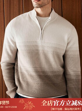 【福利回馈】塔斯马尼亚羊毛 EXCELLA拉链立领羊毛衫 DAZ764