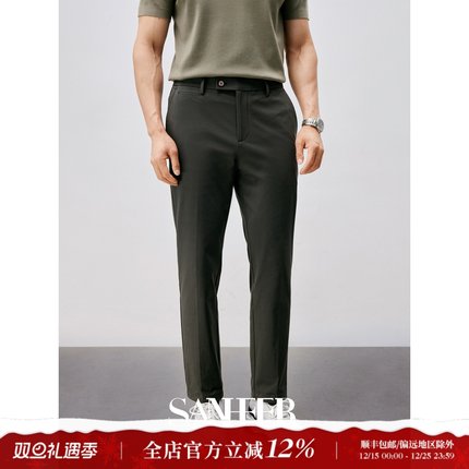 商务通勤绅士 高端极细长绒棉针织面料 舒适弹力休闲长裤 DBL068