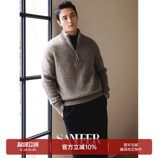 半拉链立领羊毛衫 蓬松保暖羊驼毛牦牛绒混纺 DAZ806 北欧轻奢