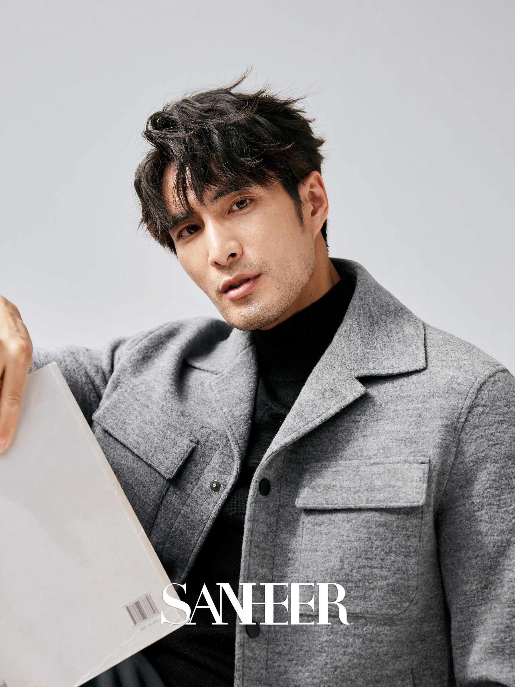 高端轻量保暖羊毛男士双口袋夹克