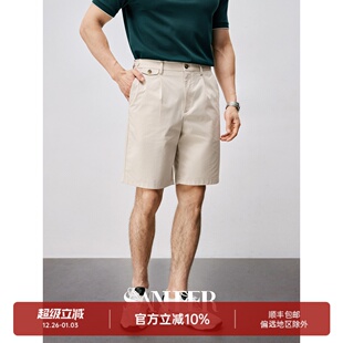 意式 单褶休闲五分短裤 绅士 男士 DBL066 抗皱四面弹棉麻面料 夏季