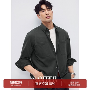 春秋季 舒适透气高档泡泡纱面料 长袖 衬衫 DAH475 外套 儒雅自在