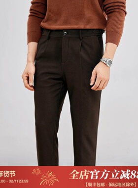 通勤过冬神裤 柔软保暖灯芯绒复合厚款 百搭单褶休闲长裤 DBL091