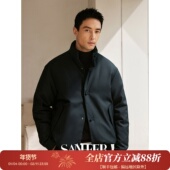 静奢新中式 高品质斜纹羊毛面料 白鹅绒盘扣短款 羽绒服 DAD346