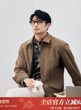 雅痞商务绅士 高档抗皱棉感灯芯绒 通勤男士翻领夹克外套 DAJ384