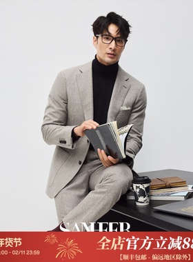 【比耶拉骑士】意大利VBC法兰绒厚款羊毛面料秋冬休闲西装 DAS263