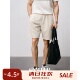 意式 绅士 卡其色亚麻长绒棉舒适透气男士 经典 单褶休闲短裤 DBL076
