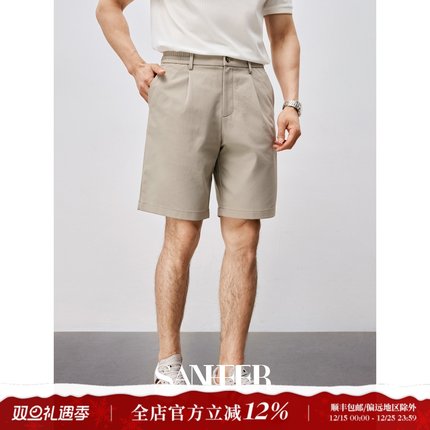 夏季易打理五分裤 轻量抗皱棉感面料松紧腰部男士休闲短裤 DBL070