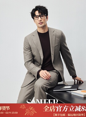 【比耶拉骑士】高端意大利VBC法兰绒精纺羊毛面料西装外套 DAS262