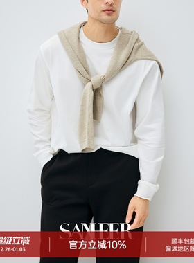 【极简CLEANFIT】舒适挺括纯棉面料 春秋廓形长袖圆领T恤 DAT976