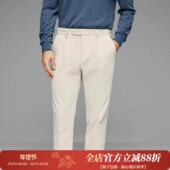 优雅绅士 高端抗皱颗粒灯芯绒 秋冬男士 意式 单褶休闲长裤 DBL085