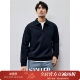 新品 高档紧密弹力面料 百搭男士 2025春季 半开襟翻领卫衣 DAW307