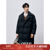 重磅大被子鹅绒服 DAD318 羽绒服外套 蓬松白鹅绒男士 双排扣中长款