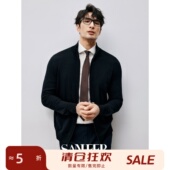 外套 皇室 DAZ740 男士 立领拉链针织开衫 礼物 14.5微米黄金羊毛