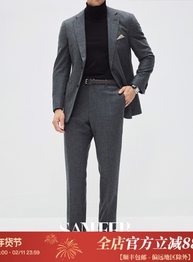 【比耶拉骑士】意大利VBC法兰绒厚款羊毛面料 秋冬西装裤 DBS083