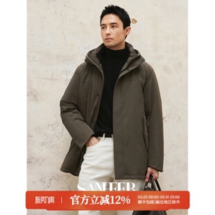 精英绅士连帽羽绒服外套 防寒风保暖白鹅绒 华尔街 DAD337 冬季