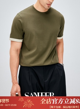 【基础腔调】莫代尔SUPIMA棉混纺 细腻舒适圆领短袖T恤衫 DAT966