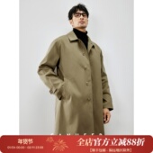 商务绅士 DAF188 卡登姆风衣 抗皱科技记忆面料格纹里衬男士 中长款