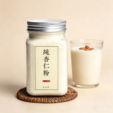 杨姥姥纯杏仁粉冲泡无添加生酮天然南甜烘焙马卡龙七白饮早餐茶