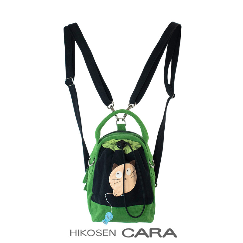 【预】HIKOSEN CARA卡拉猫新款小号双肩包撞色手拿包斜挎包水杯包