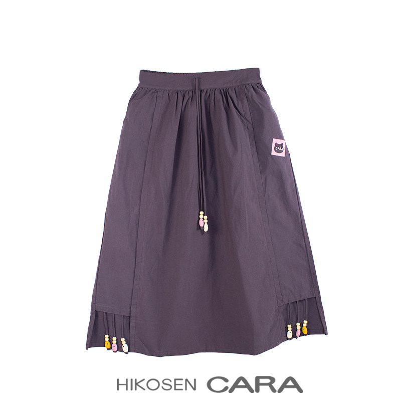 HIKOSEN CARA卡拉猫秋季纯棉半身裙女气质A字半裙显瘦裙子伞裙