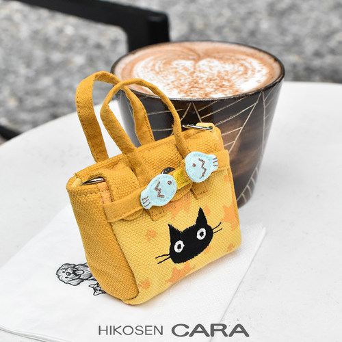 HIKOSEN CARA卡拉猫新品耳机包帆布MINI小包包装饰小手提包挂件