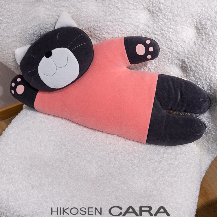 HIKOSEN CARA卡拉猫酷罗猫咪公仔抱枕多巴胺沙发腰垫可爱扒猫靠枕