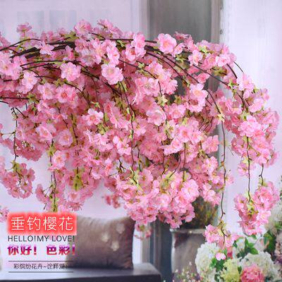 仿真樱花高枝落地花艺婚庆吊顶