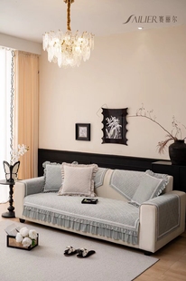 赛丽尔新款 田园百搭防滑沙发垫 SD243伊莲娜新法式 地中海美式