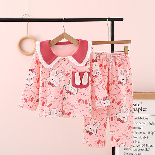 纯棉可爱卡通春秋舒适柔软家居服